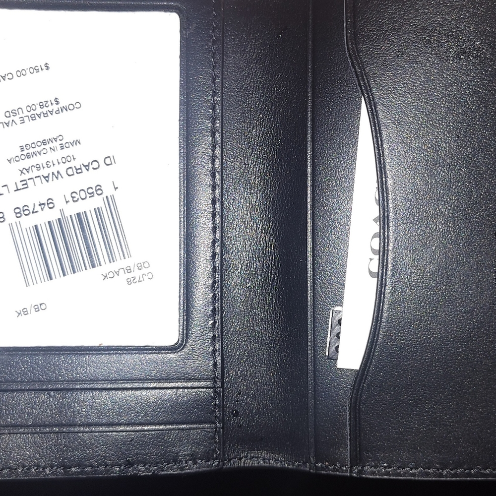 Coach leather ID wallet